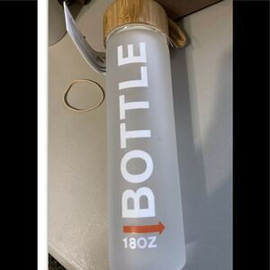 NWT Hand painted Bottle, 18 oz glass‎